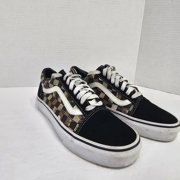 VANS OLD SKOOL SNEAKERS SKATEBOARD SHOES Checkerboard Camo Unisex Mens 6.5 Wom 8 - Picture 5 of 9